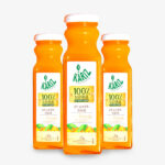 Bottle of Fresh Orange Juice with Sliced Oranges